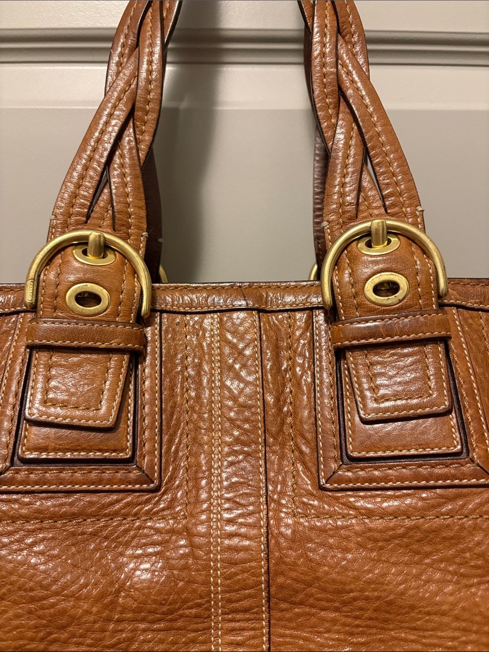 Coach Vintage 2006 Soho Mia Whiskey Pebbled Leather Tote #10049 - Picture 3 of 15
